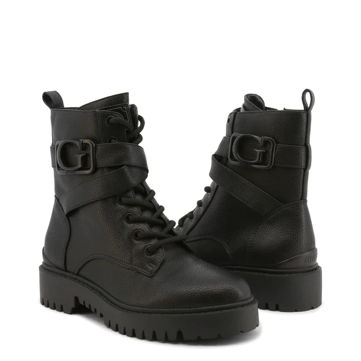 Step Up Your Style Game with the Guess Orana Black Leather Ankle Boots